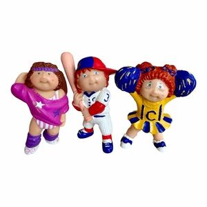VTG '80s Cabbage Patch Kids PVC Sports Figurines Lot 2.5"